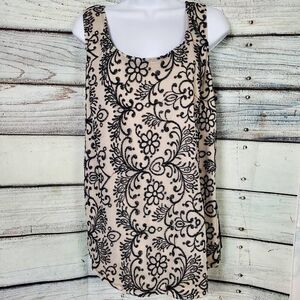 Maurices Plus Size 2 Black Lace Overlay Tank Top Sleeveless Blouse